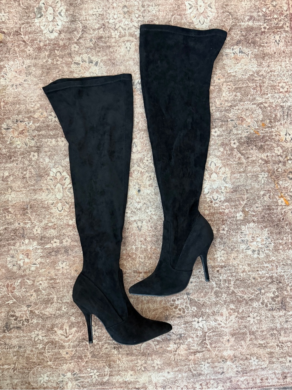 Women's Black Over-the-Knee Stiletto Boots